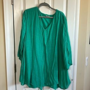 Avenue layered Lucky green long sleeve shirt 26w